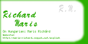 richard maris business card